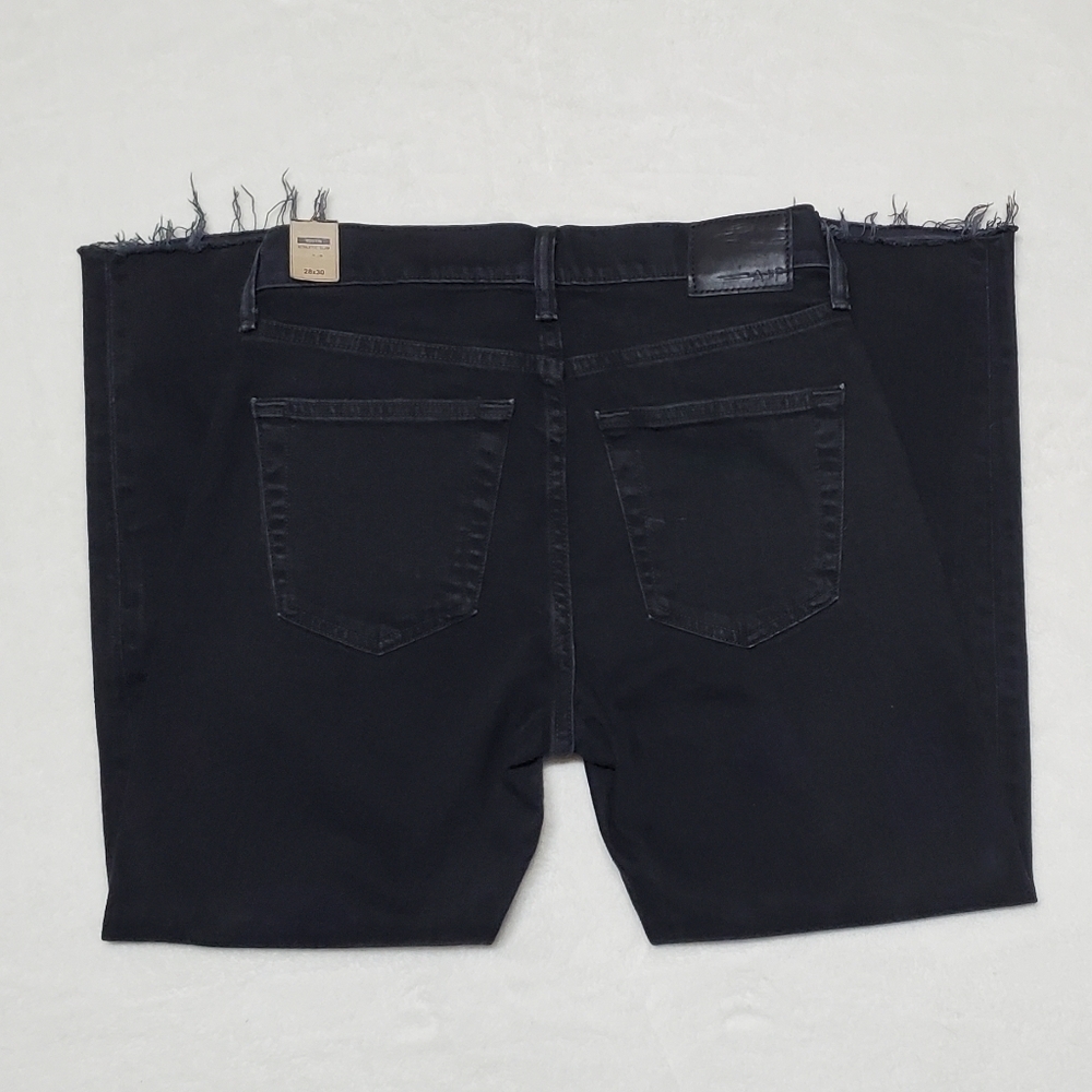 ABERCROMBIE & Fitch Rustin Athletic Slim Stretch Black Raw Cut Jeans 28 - Picture 6 of 12